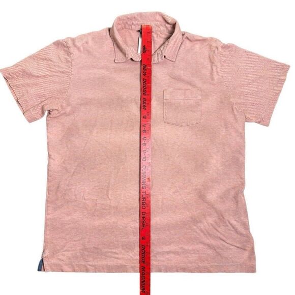Patagonia Squeaky Clean Polo Shirt Striped Orange Men’s Size Large - Picture 3 of 7